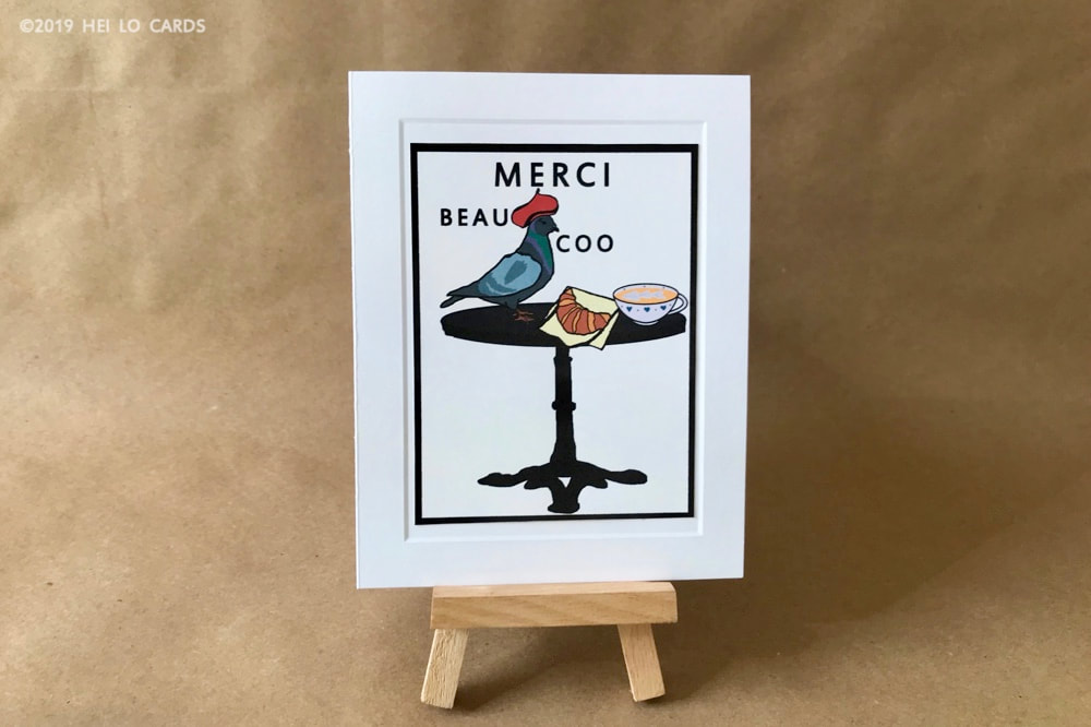Pigeon thank you card